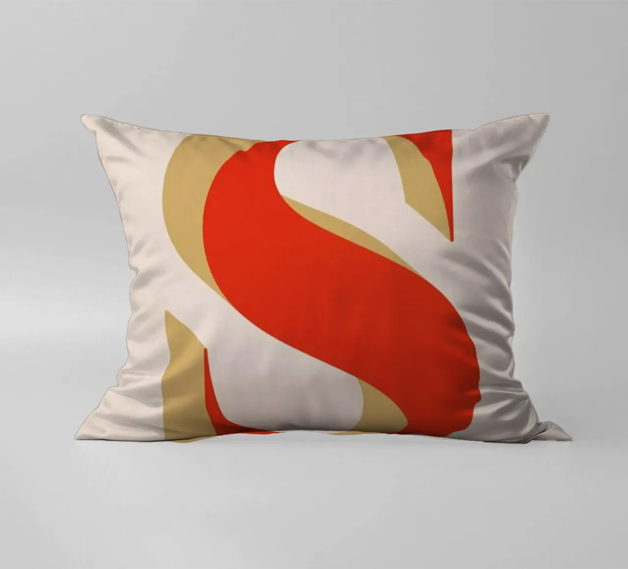 Red S decorative cushion by daylight design studio