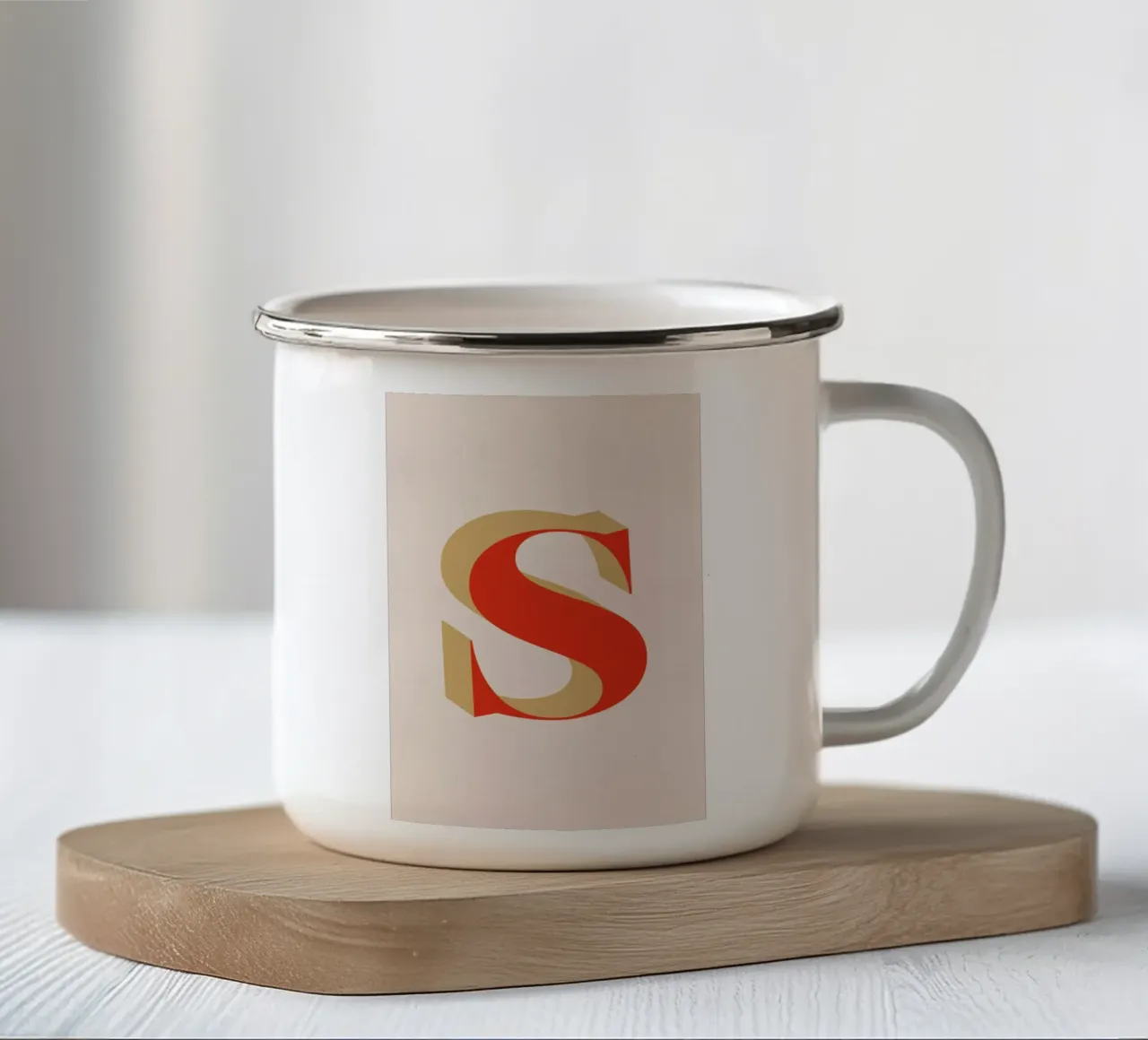 Red S taza de esmalte de daylight design studio