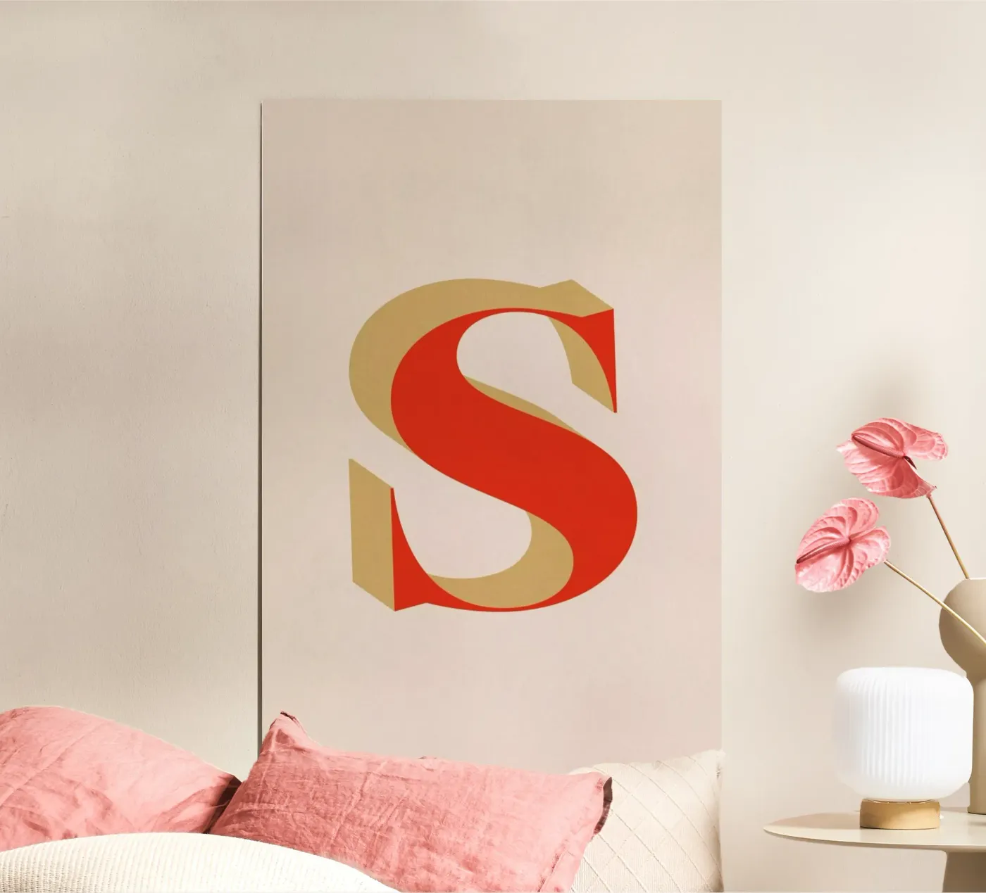 Red S poster van daylight design studio