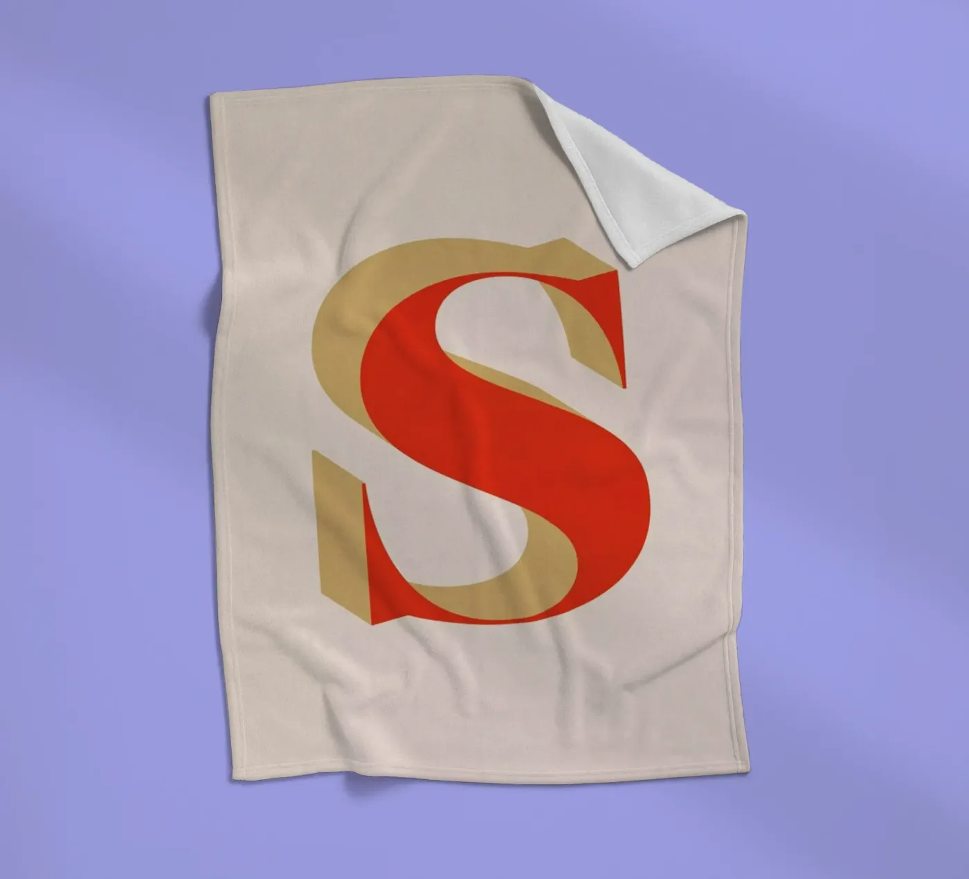 Red S fleece blanket by daylight design studio