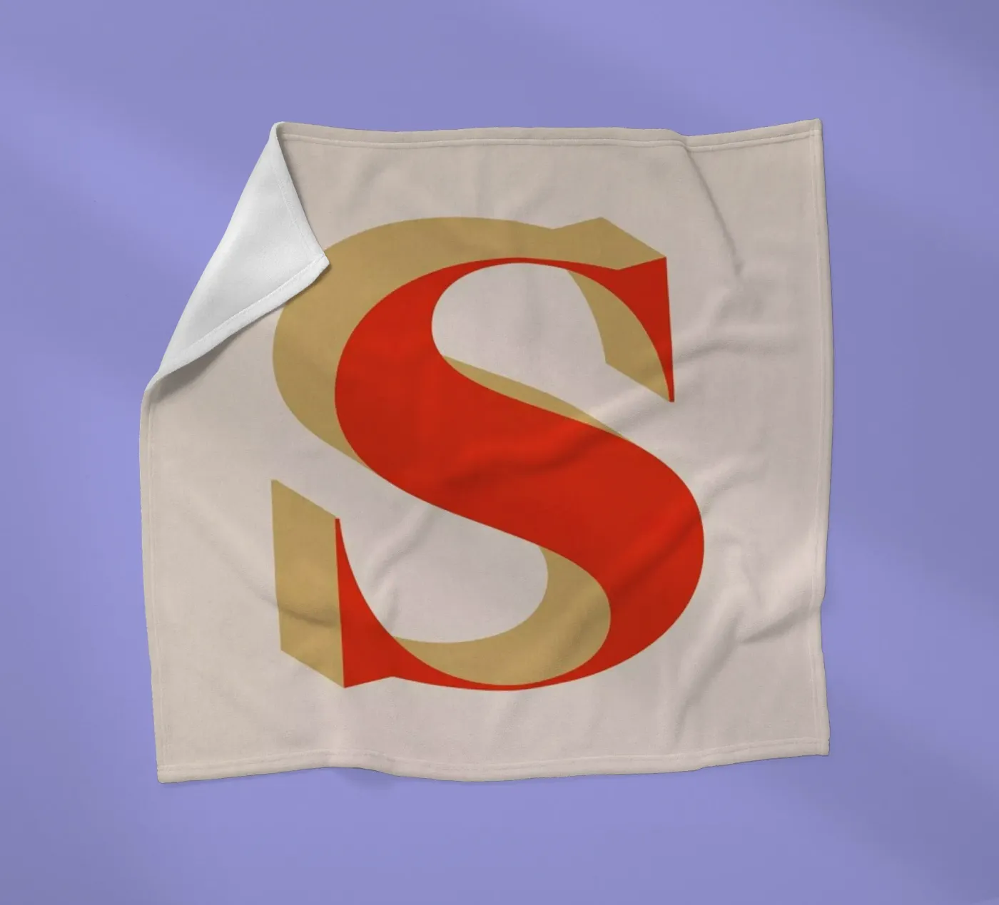 Red S fleece blanket by daylight design studio