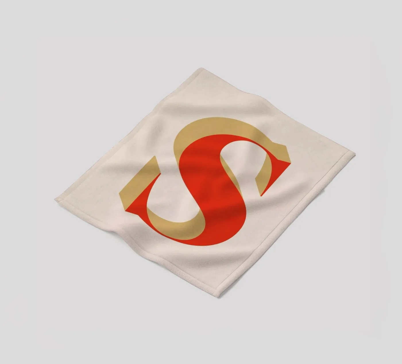 Red S fleece blanket by daylight design studio