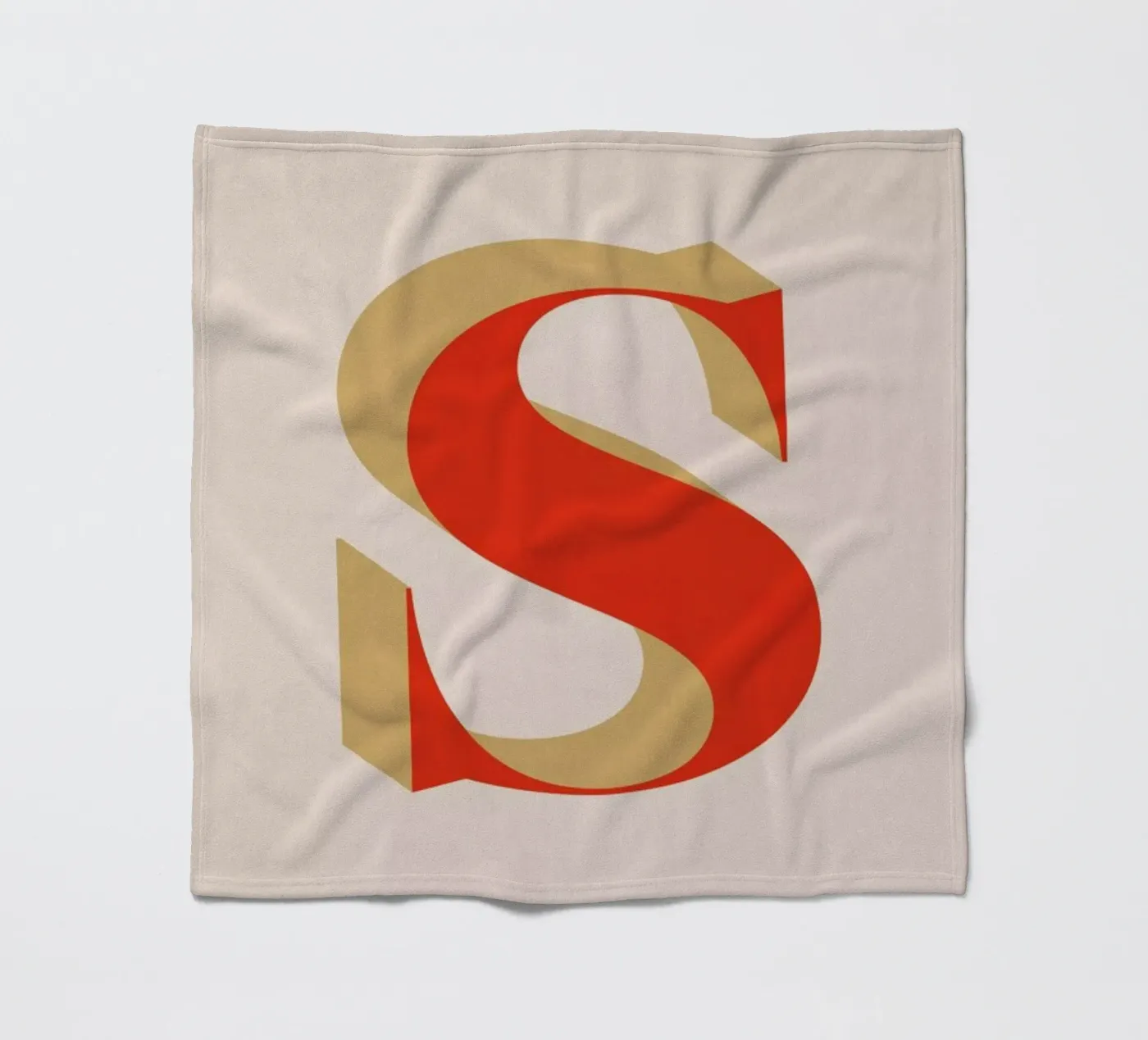 Red S fleece blanket by daylight design studio