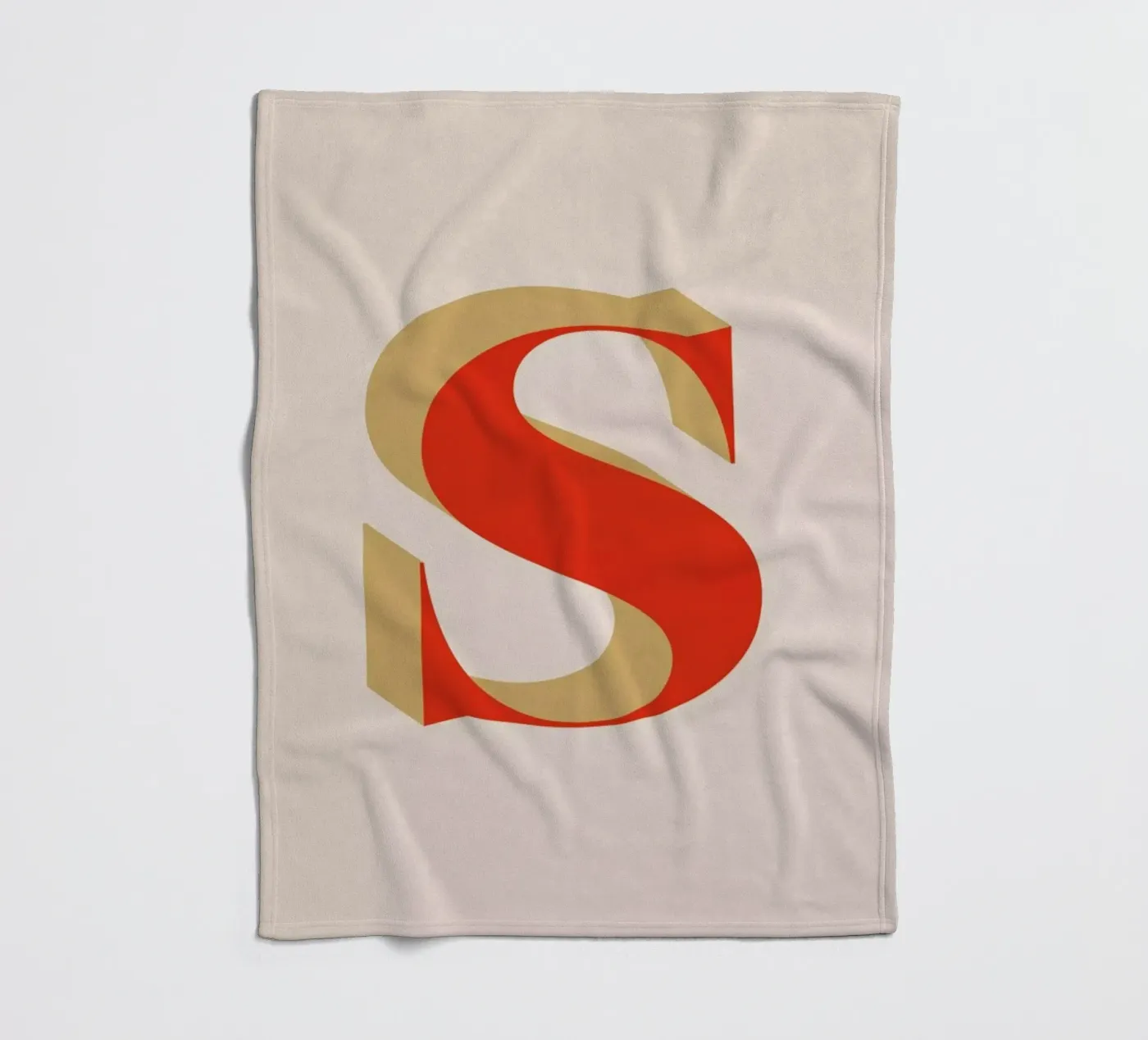 Red S fleece blanket by daylight design studio