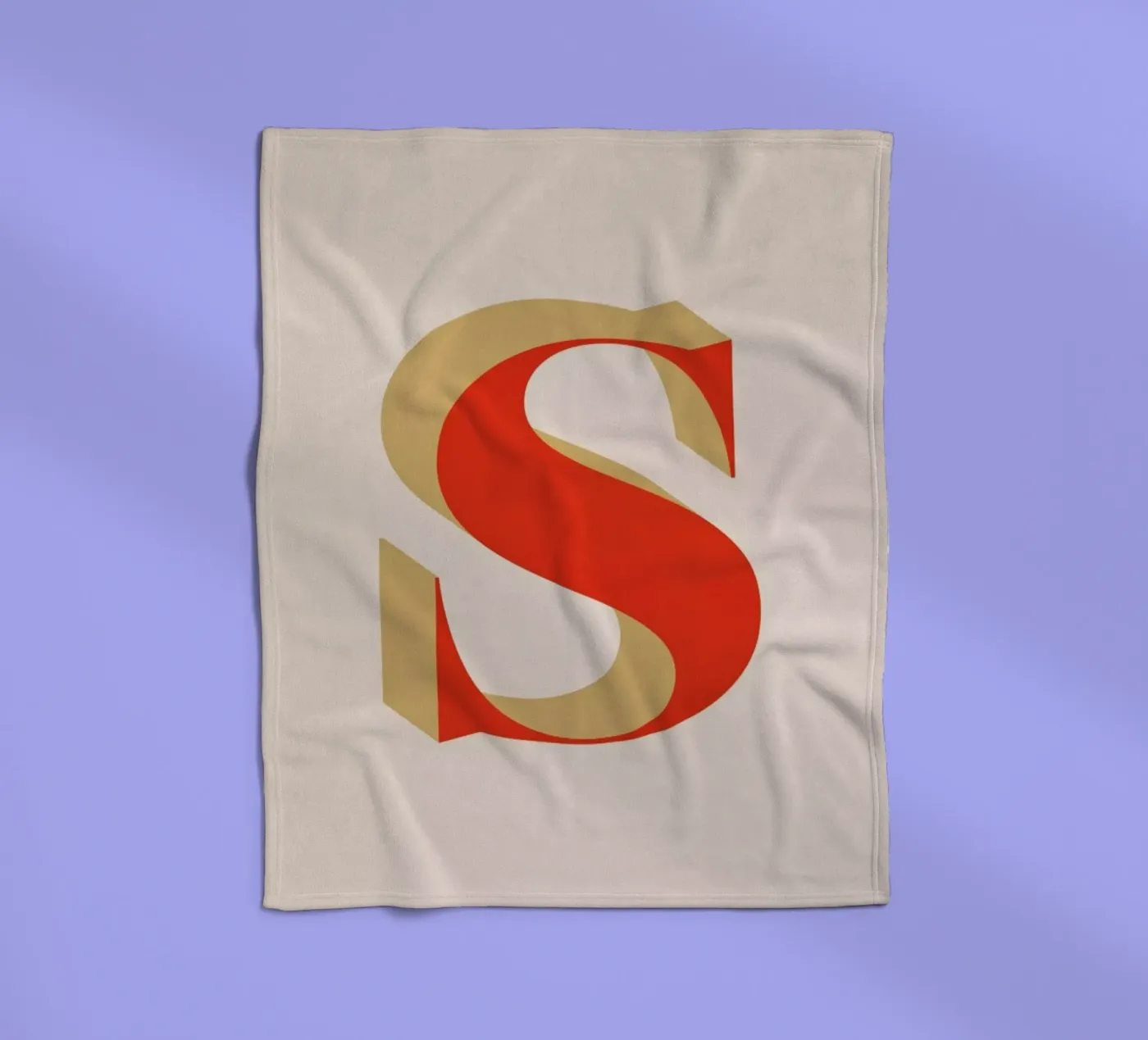 Red S fleece blanket by daylight design studio