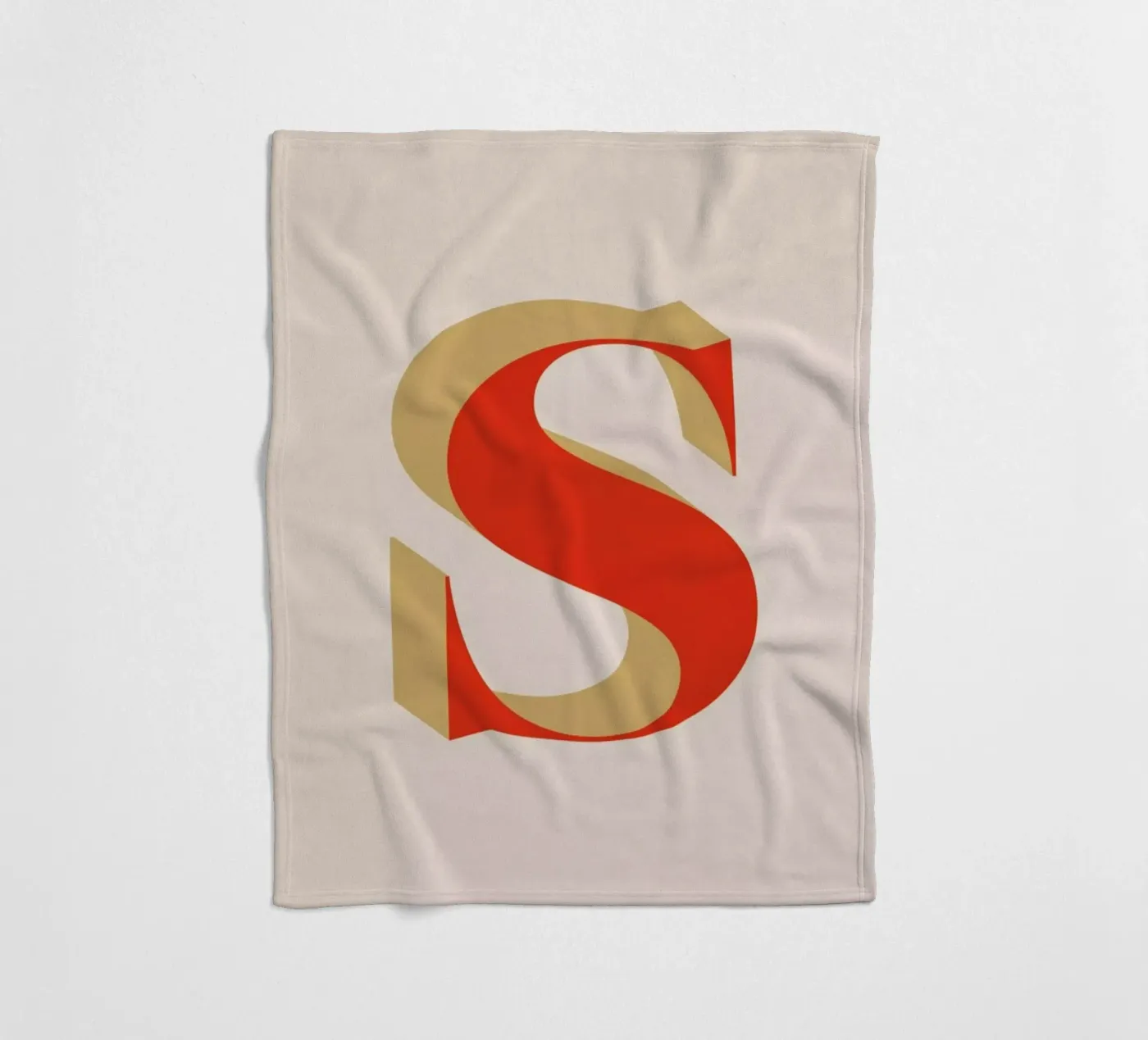 Red S fleece blanket by daylight design studio