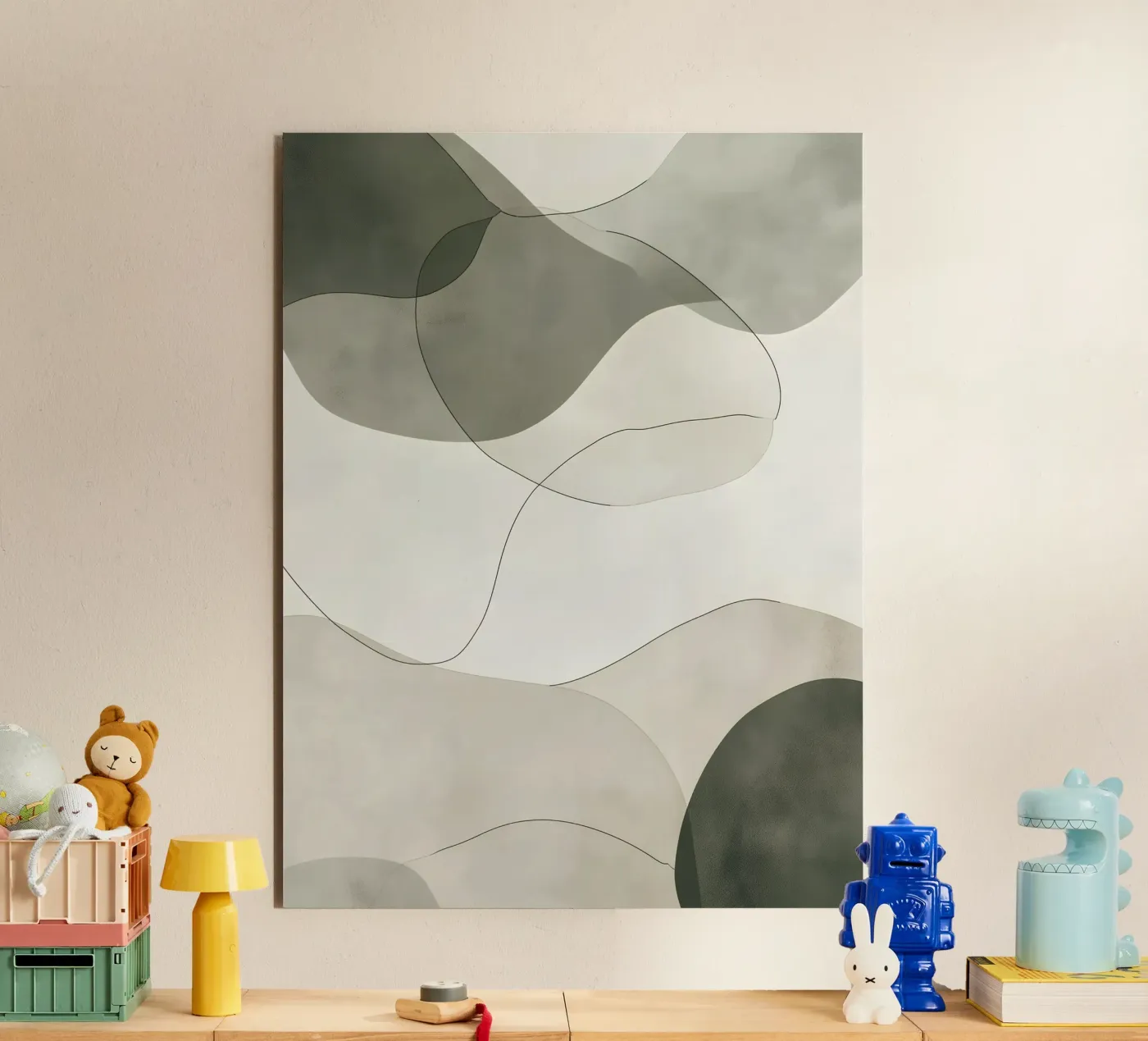 Softly green shapes pannello forex da LaylaOzHome