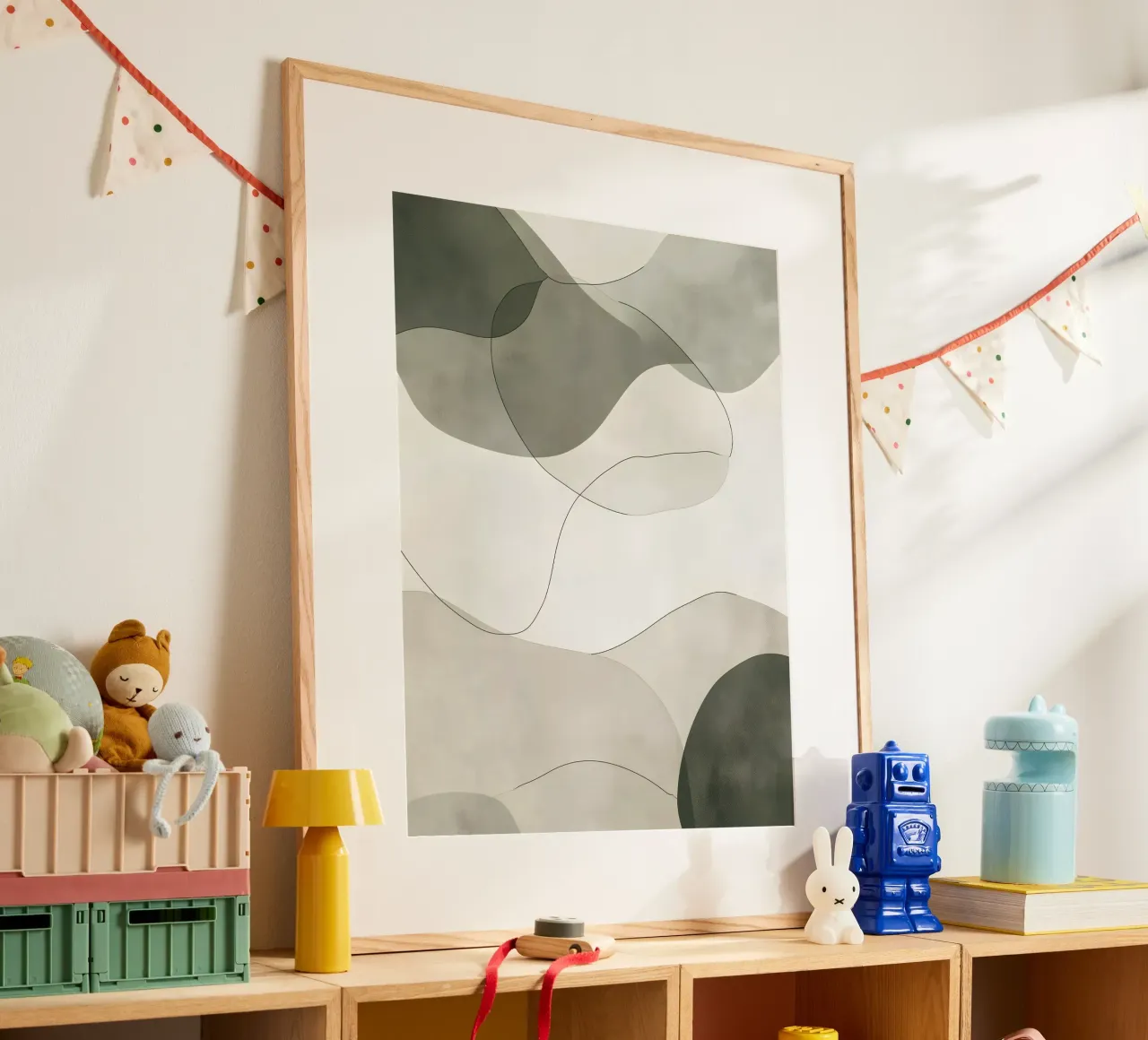 Softly green shapes poster da LaylaOzHome