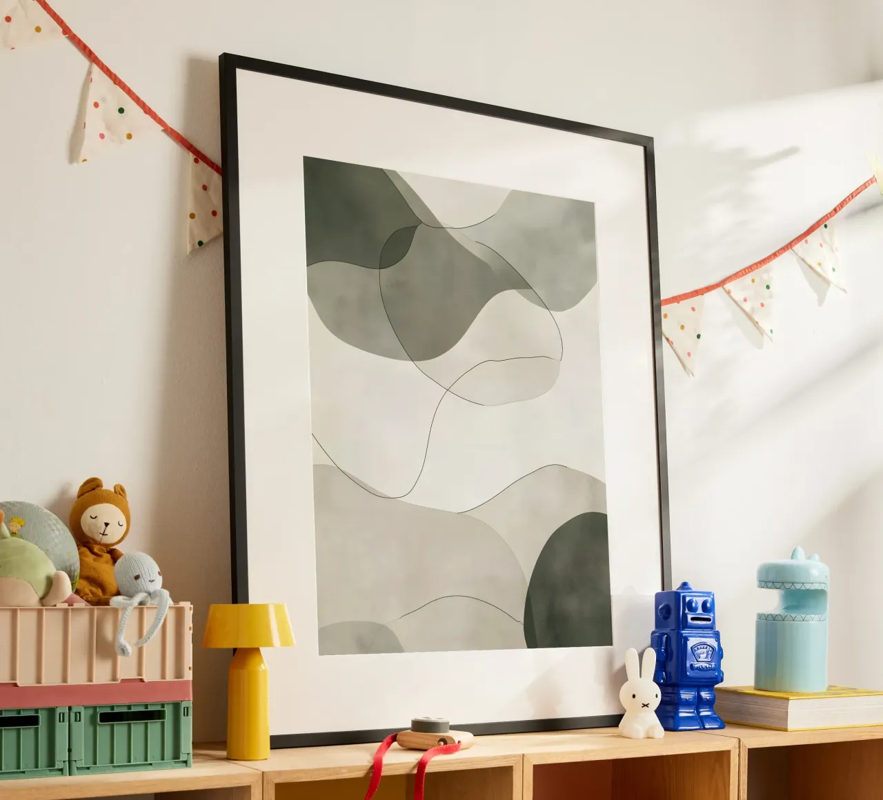 Softly green shapes poster da LaylaOzHome