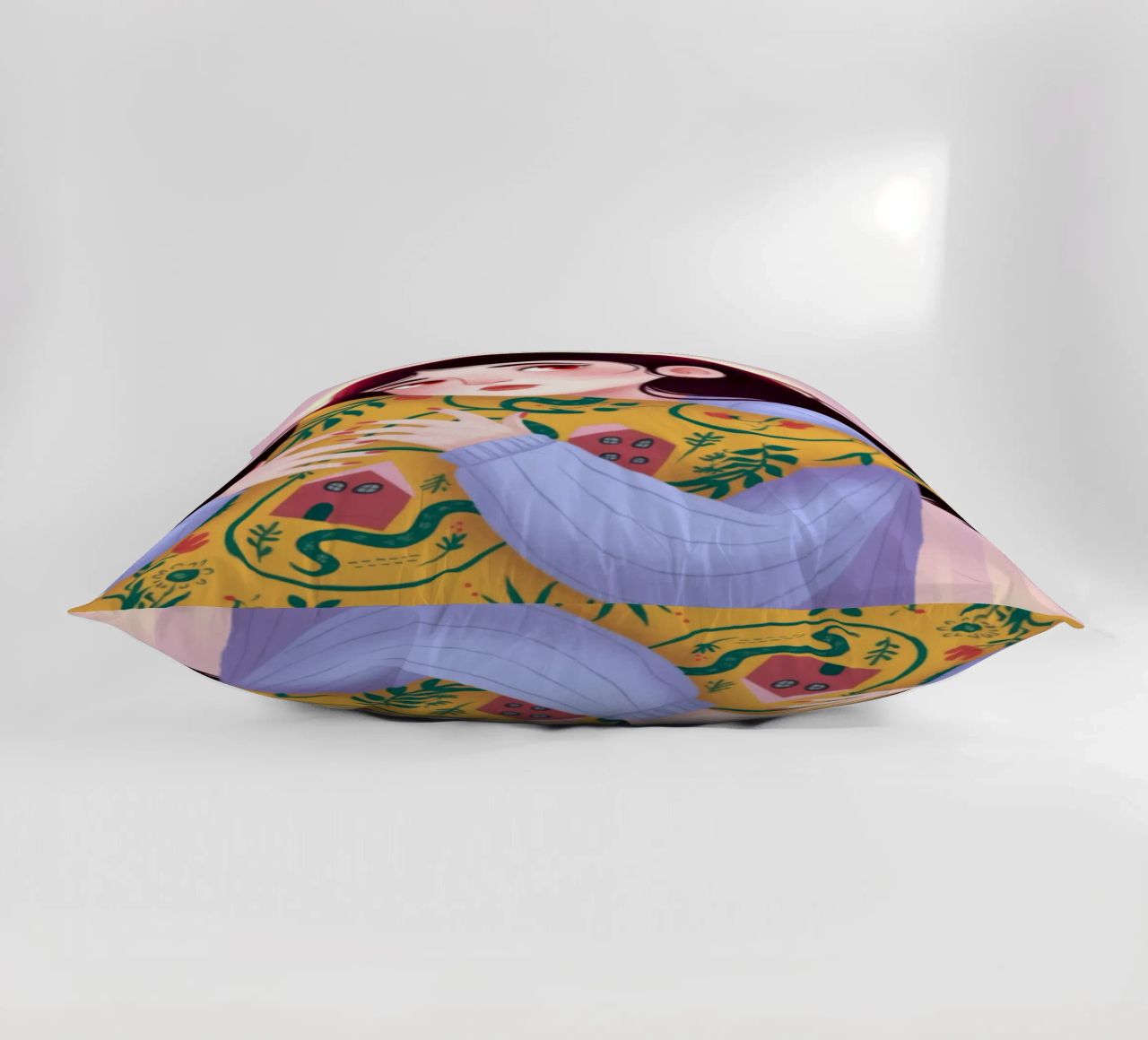 Dreamy Night Hug decorative cushion by Nebula Verse