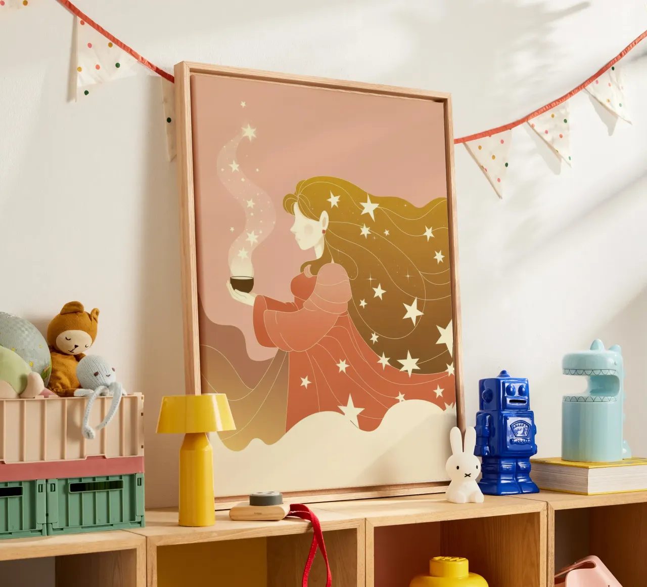 Hemelse Sereniteit Gloed canvas met Baklijst van Nebula Verse