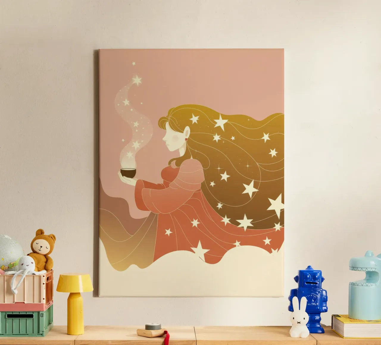 Hemelse Sereniteit Gloed canvas met Baklijst van Nebula Verse