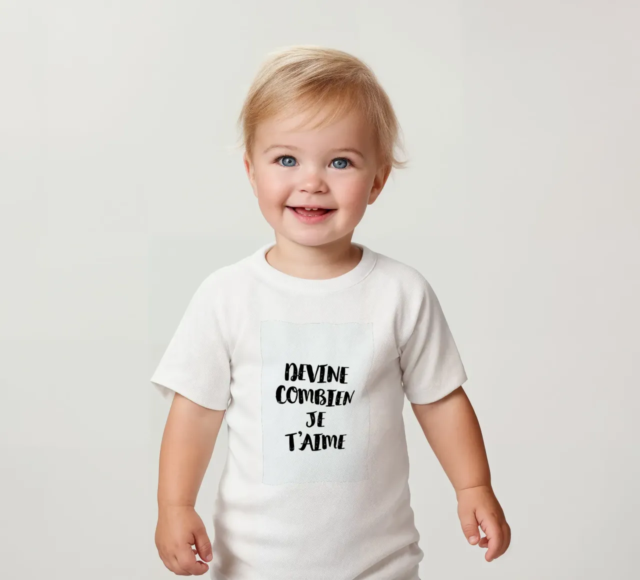 Devine combien je t'aime maglietta neonato da typed