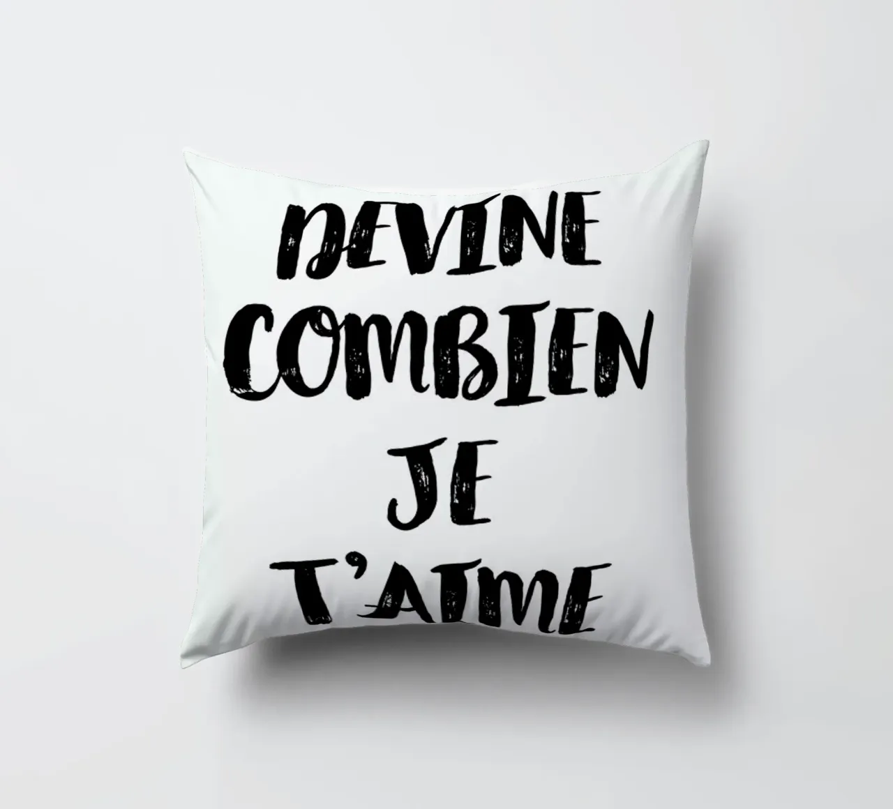 Devine combien je t'aime cuscino da typed