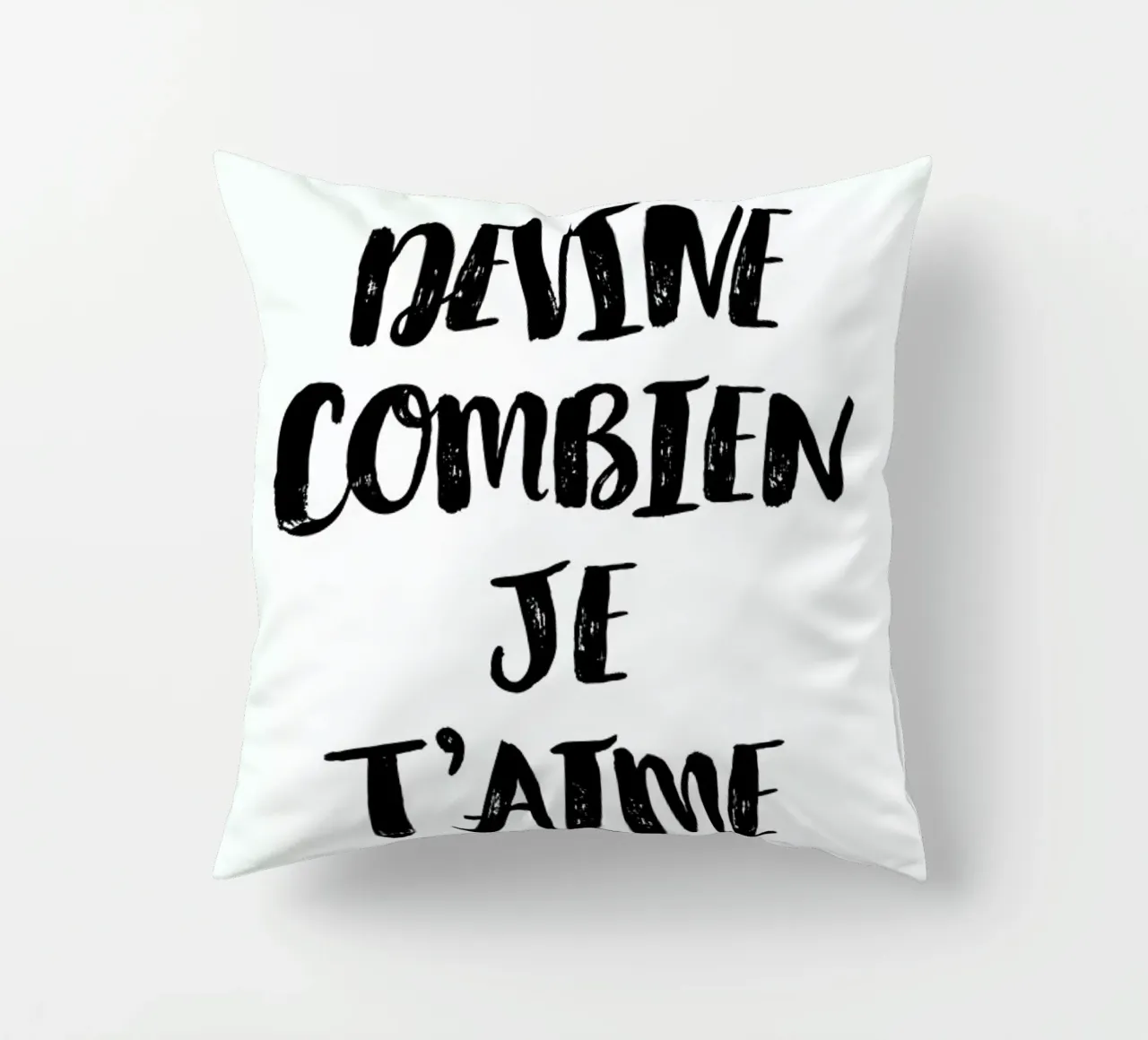 Devine combien je t'aime cuscino da typed