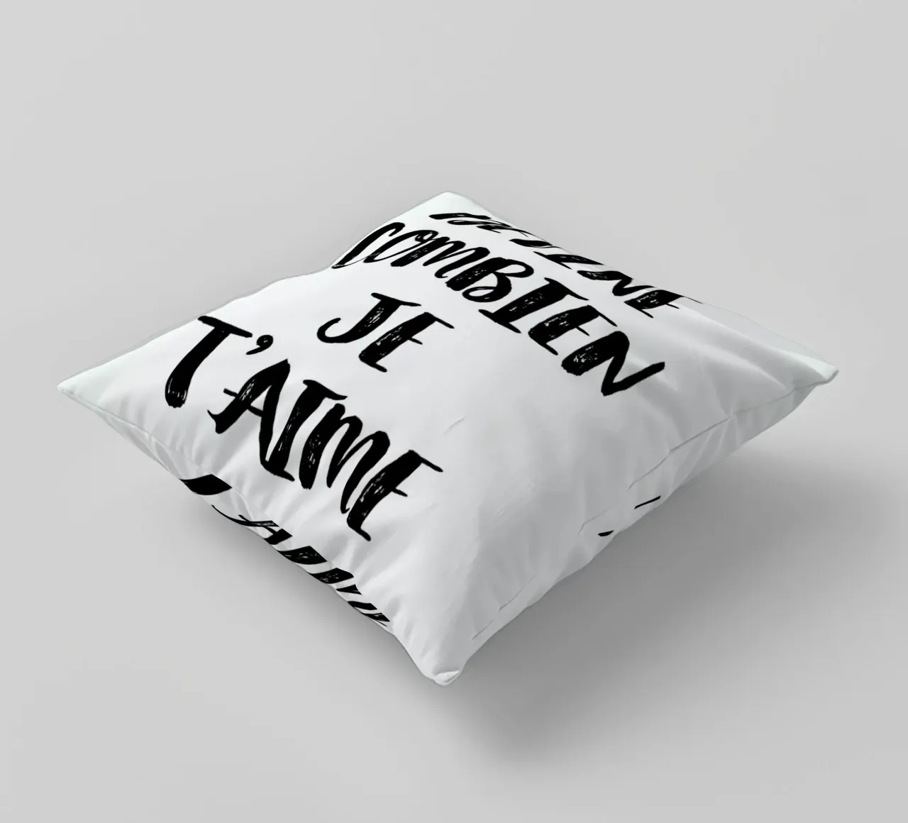 Devine combien je t'aime cuscino da typed
