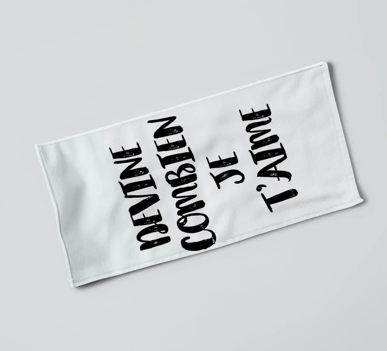 Devine combien je t'aime asciugamano da bagno da typed