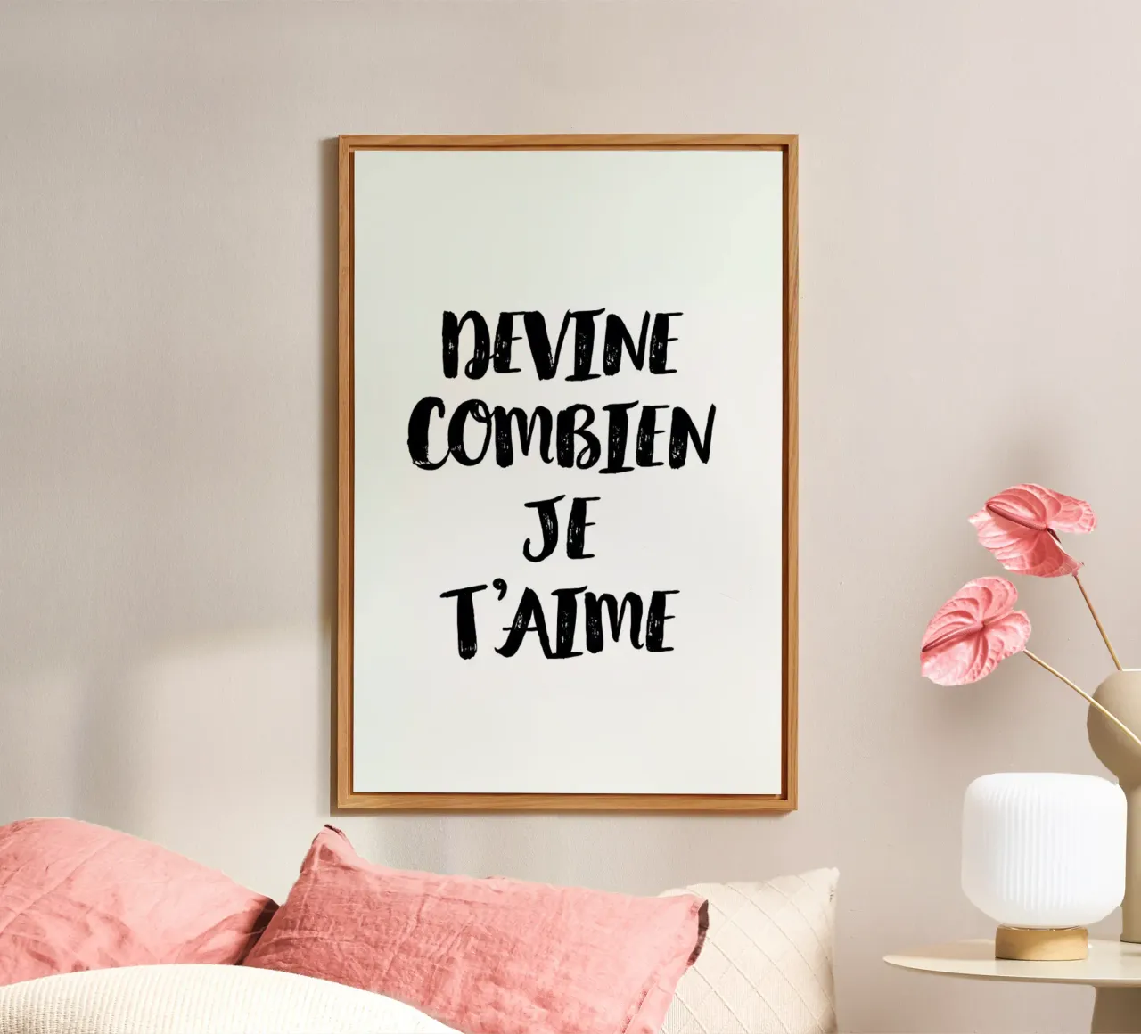 Devine combien je t'aime alluminio dibond da typed
