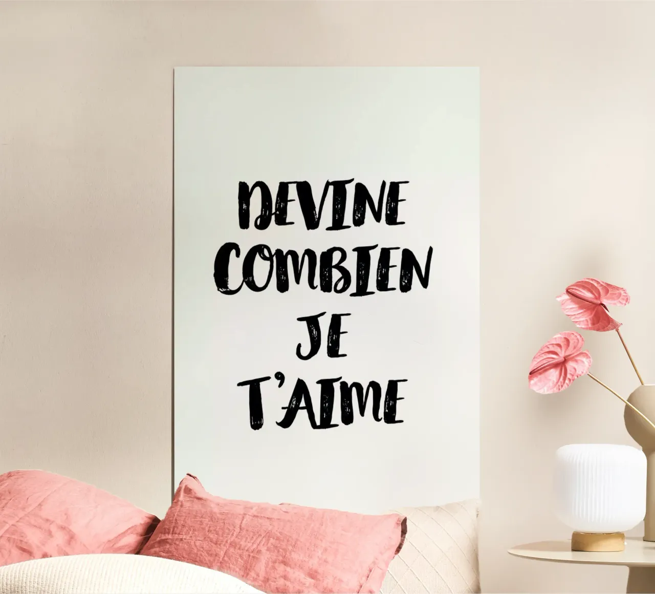 Devine combien je t'aime carta hahnemühle da typed