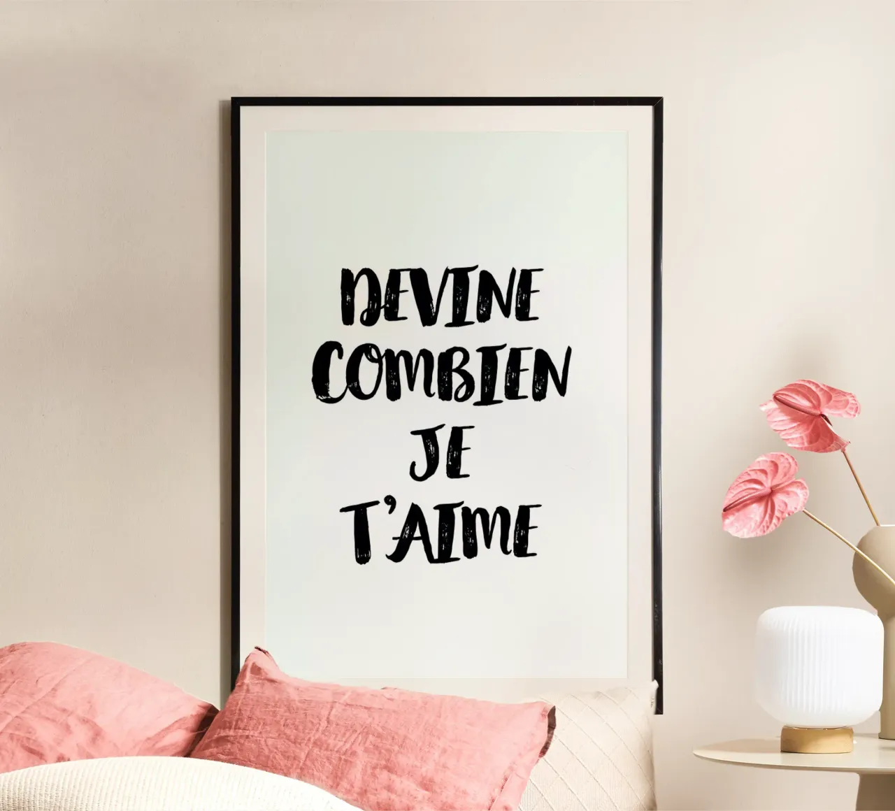 Devine combien je t'aime carta hahnemühle da typed