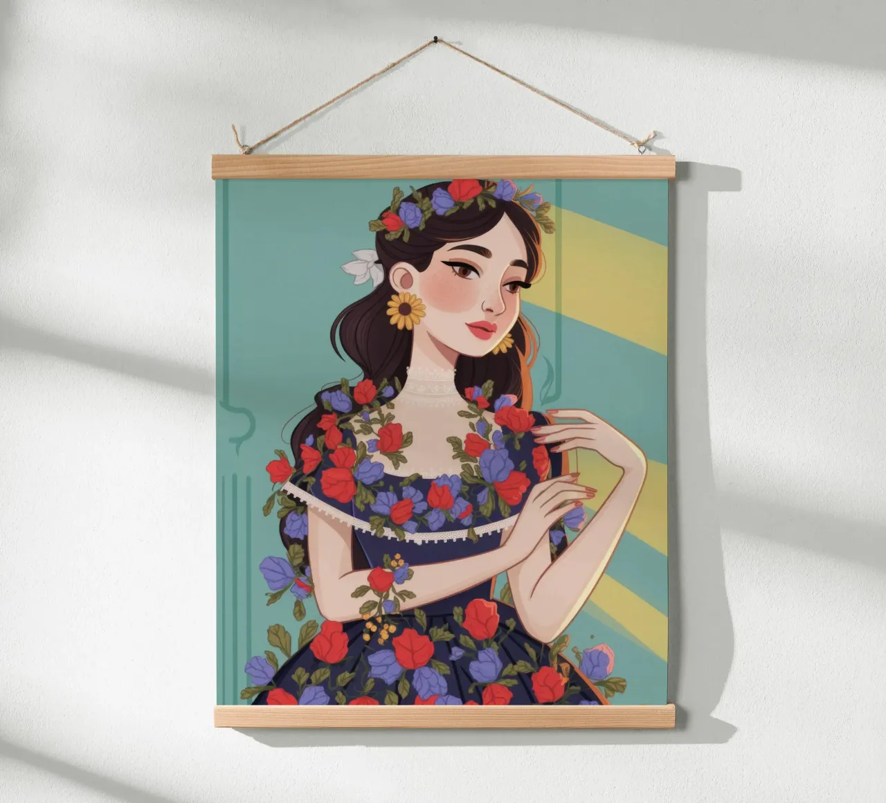 Eleganza floreale Reverie poster con telaio in plastica da Nebula Verse