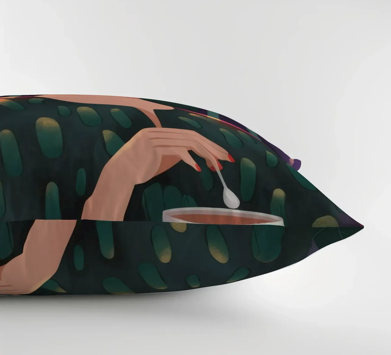 Contemplative Calm Aura decorative cushion by Nebula Verse