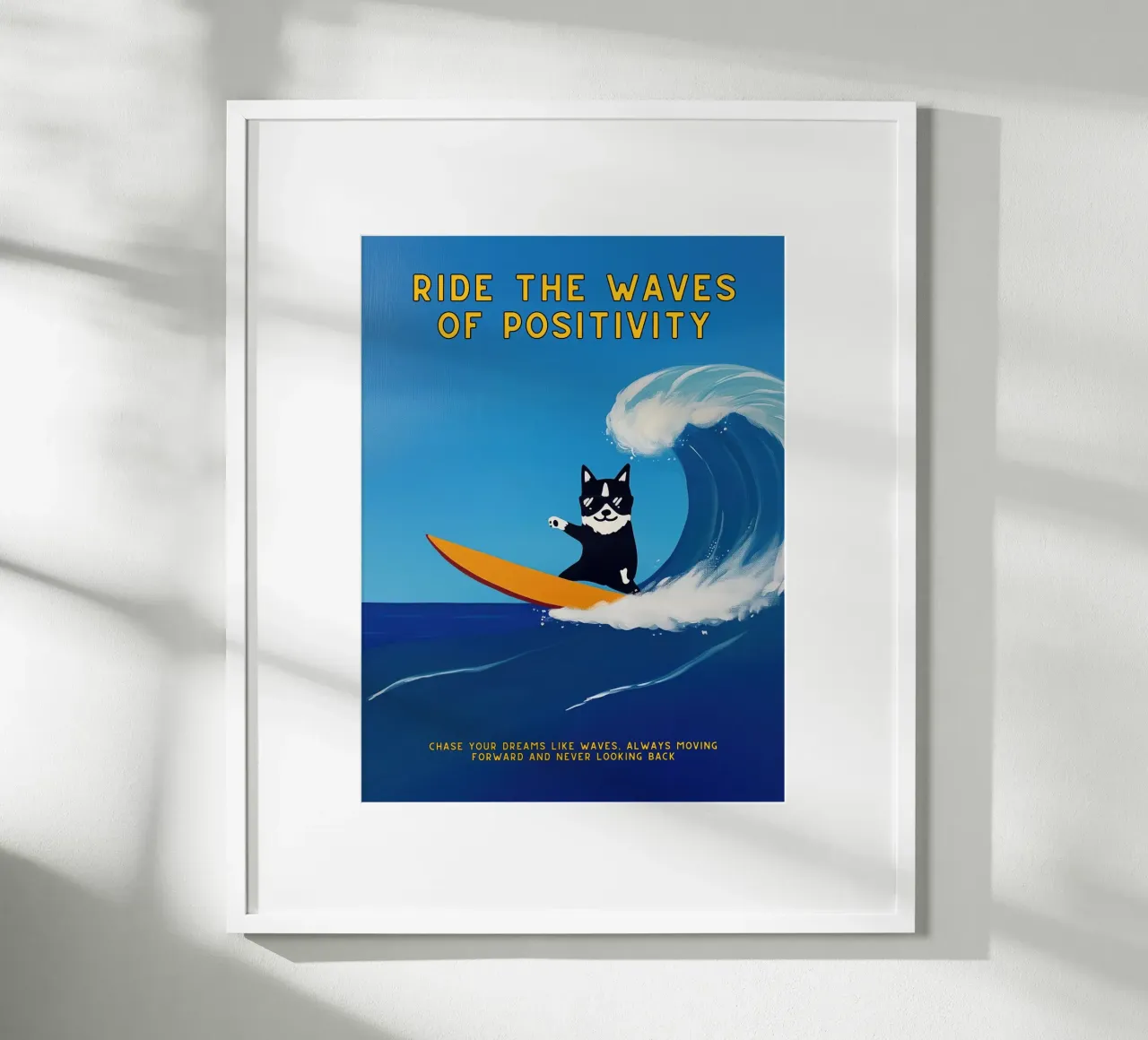 Onde di positività poster con telaio in alluminio da Art Center