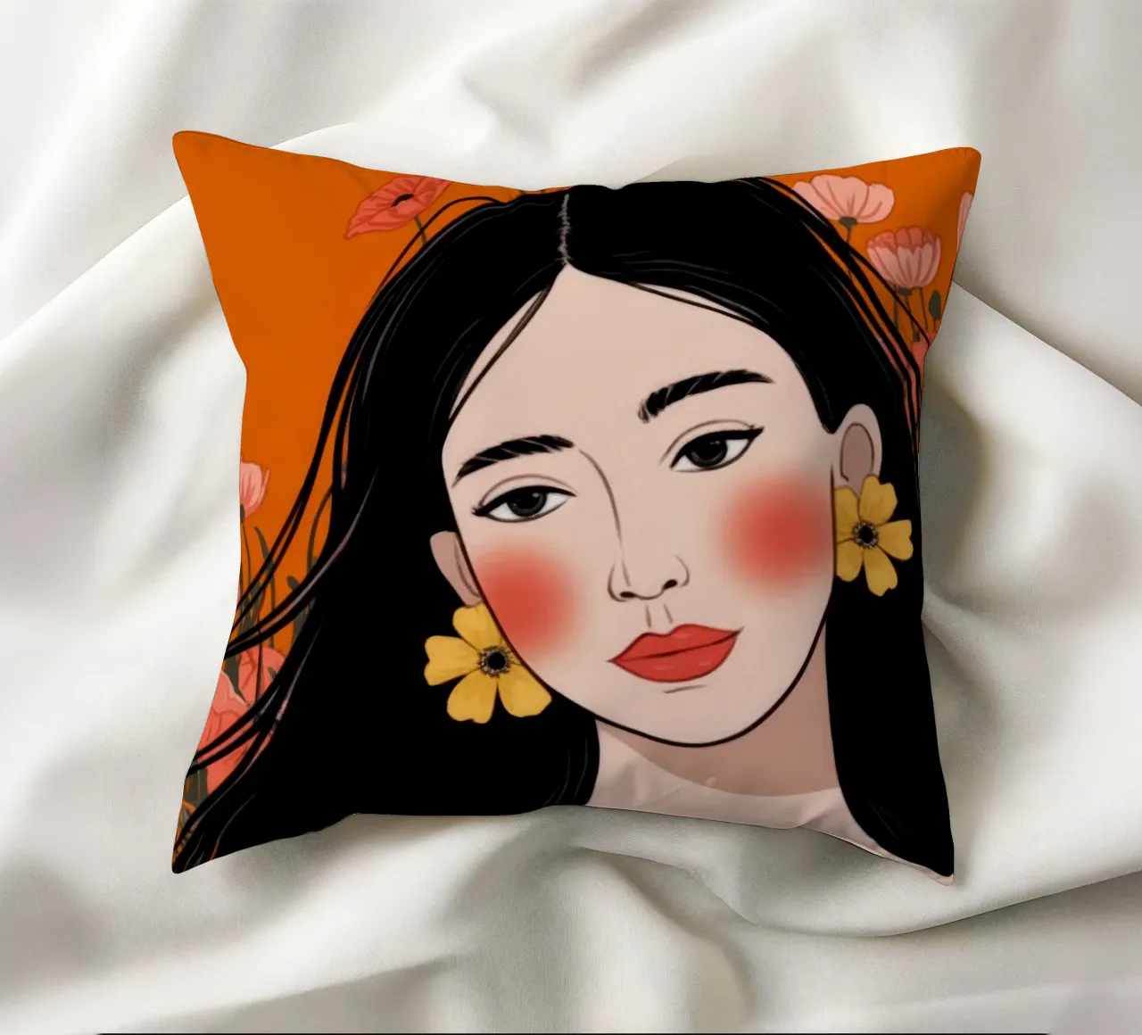 Retro Harmony Delight decorative cushion by Nebula Verse