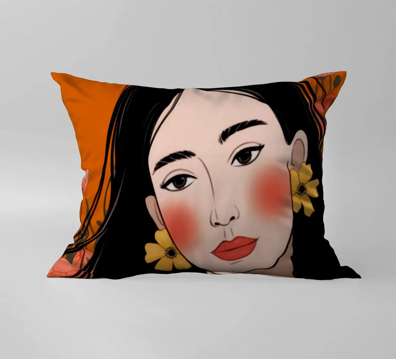 Retro Harmony Delight decorative cushion by Nebula Verse