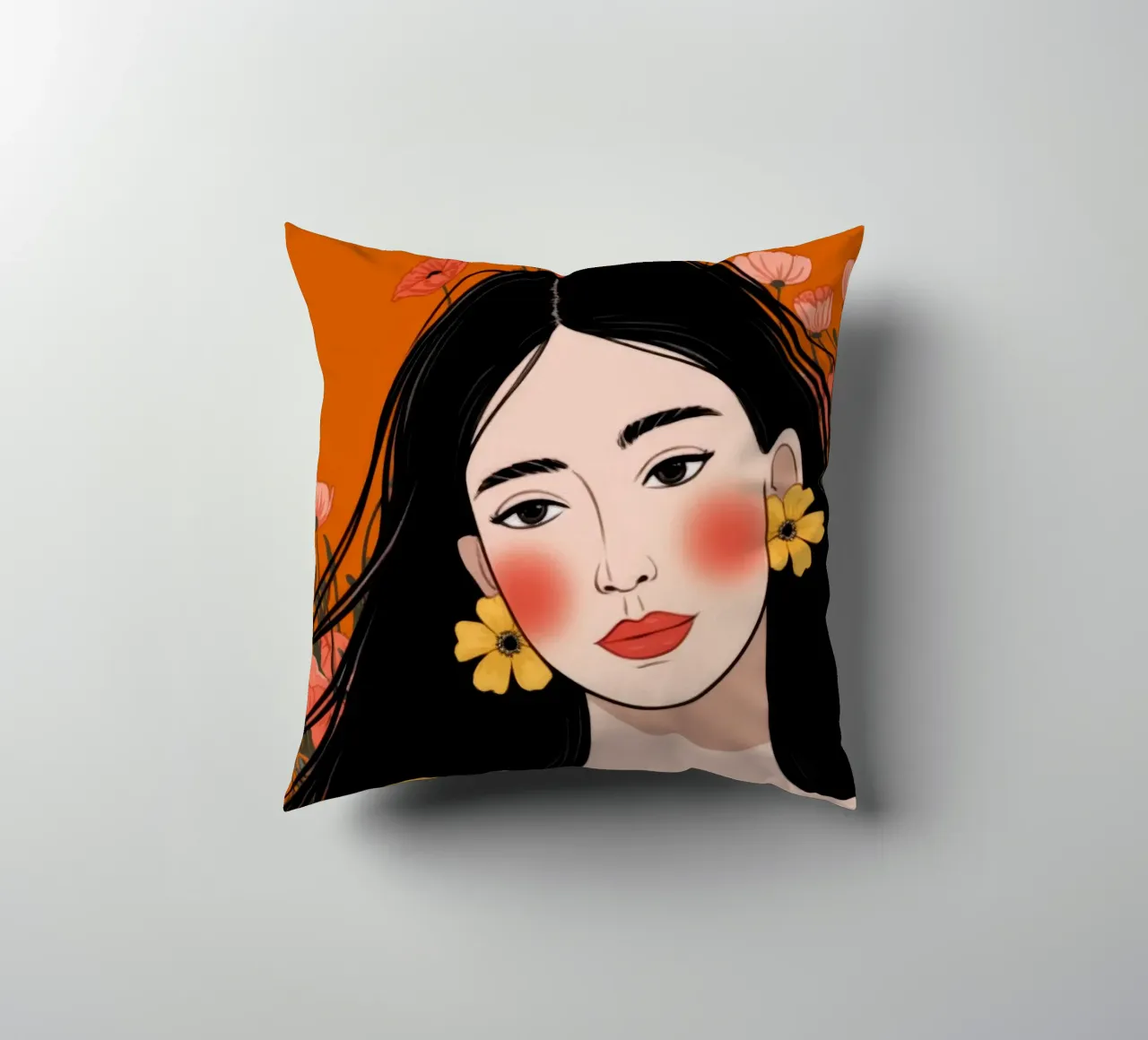 Retro Harmony Delight decorative cushion by Nebula Verse