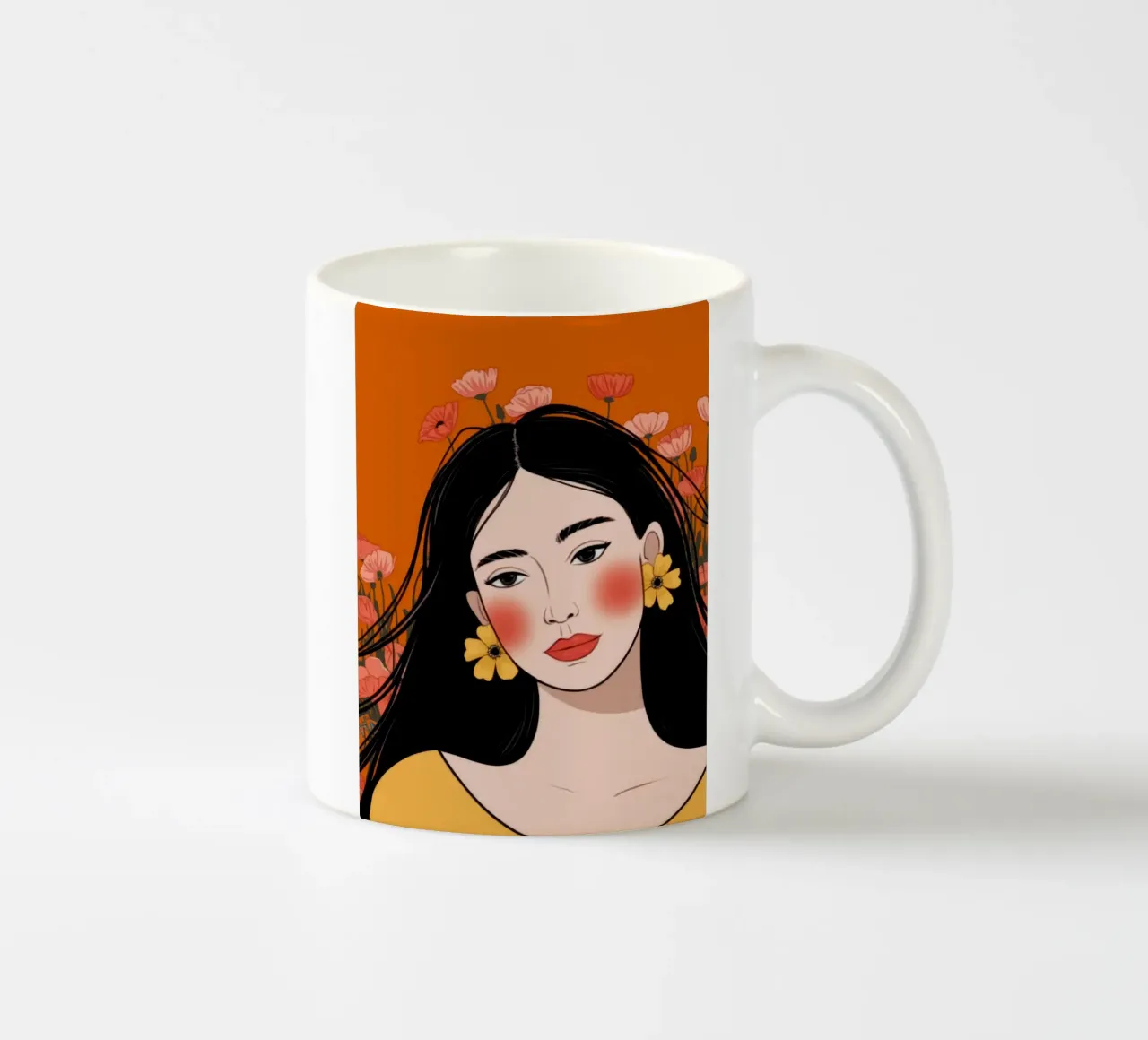 Retro Harmony Delight ceramic mug by Nebula Verse