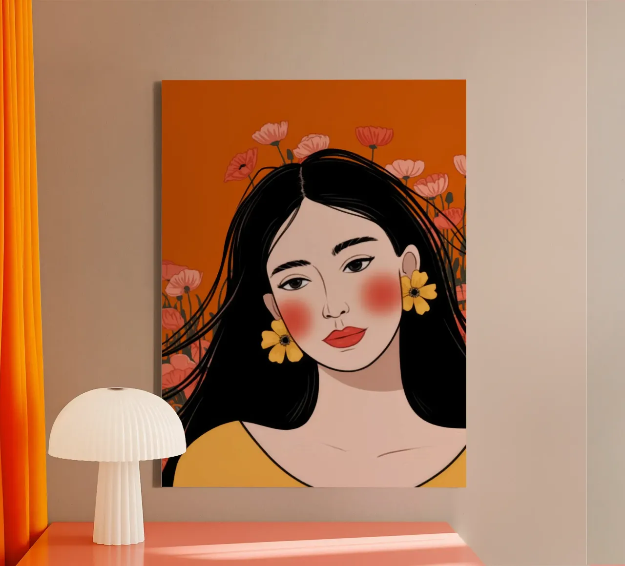 Retro Harmony Delight canvas by Nebula Verse