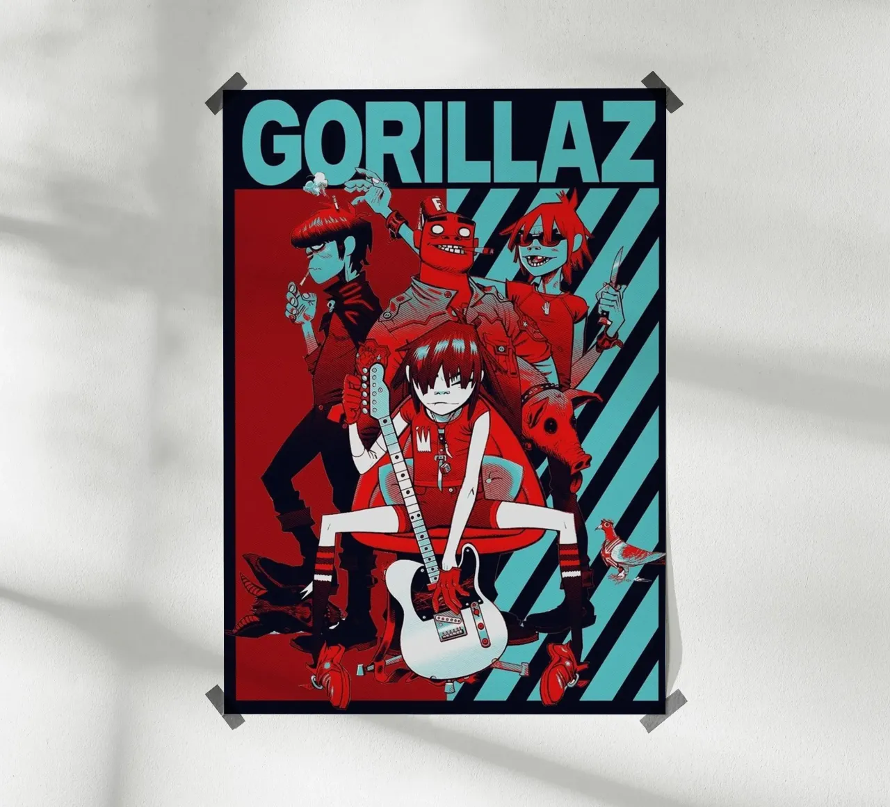 Groupe de rock esthétique poster de Piere art Shops