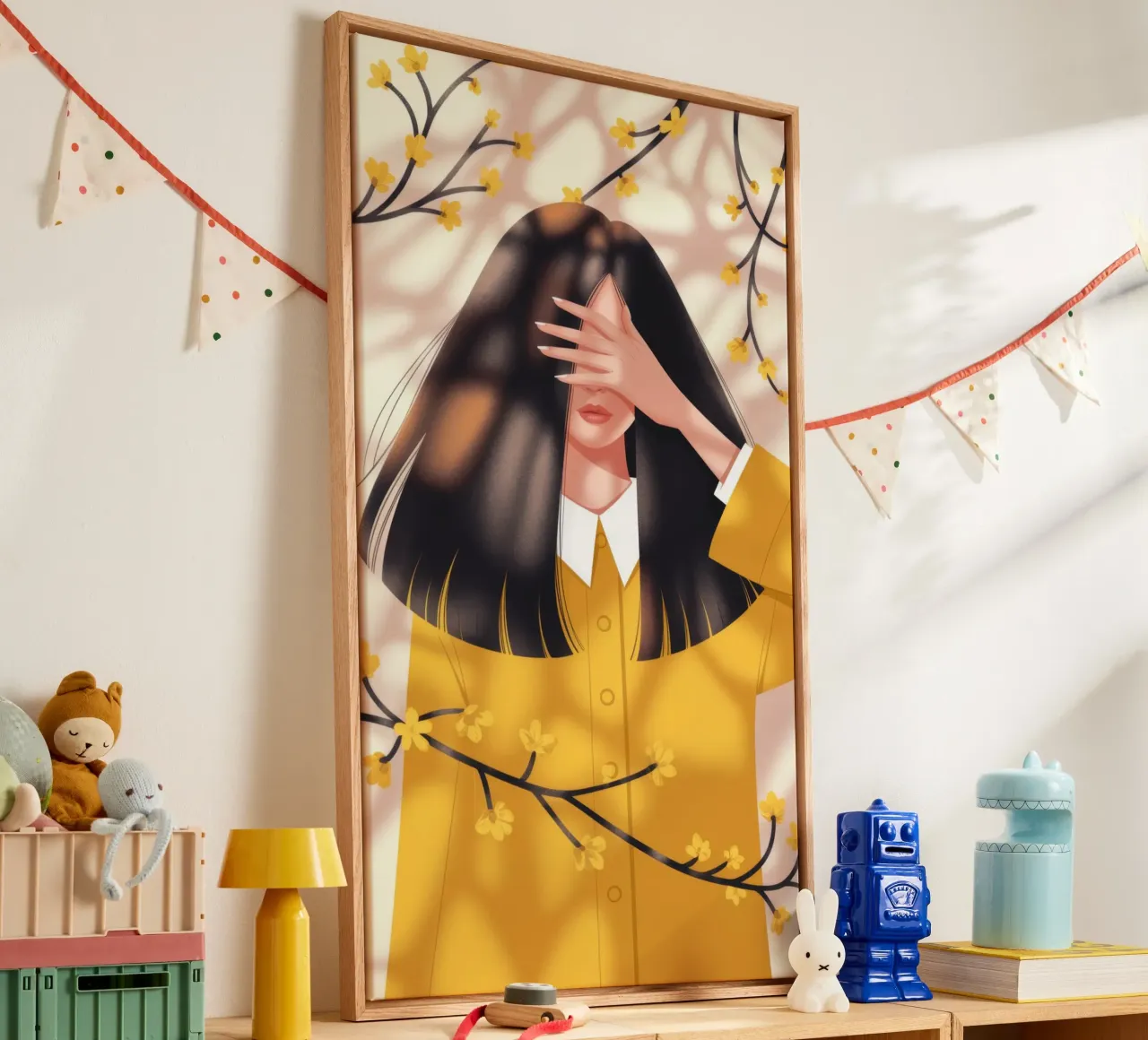 Hidden Reflection Whisper canvas with Floater frame by Nebula Verse