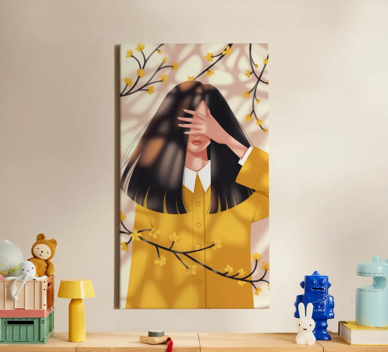 Hidden Reflection Whisper canvas with Floater frame by Nebula Verse