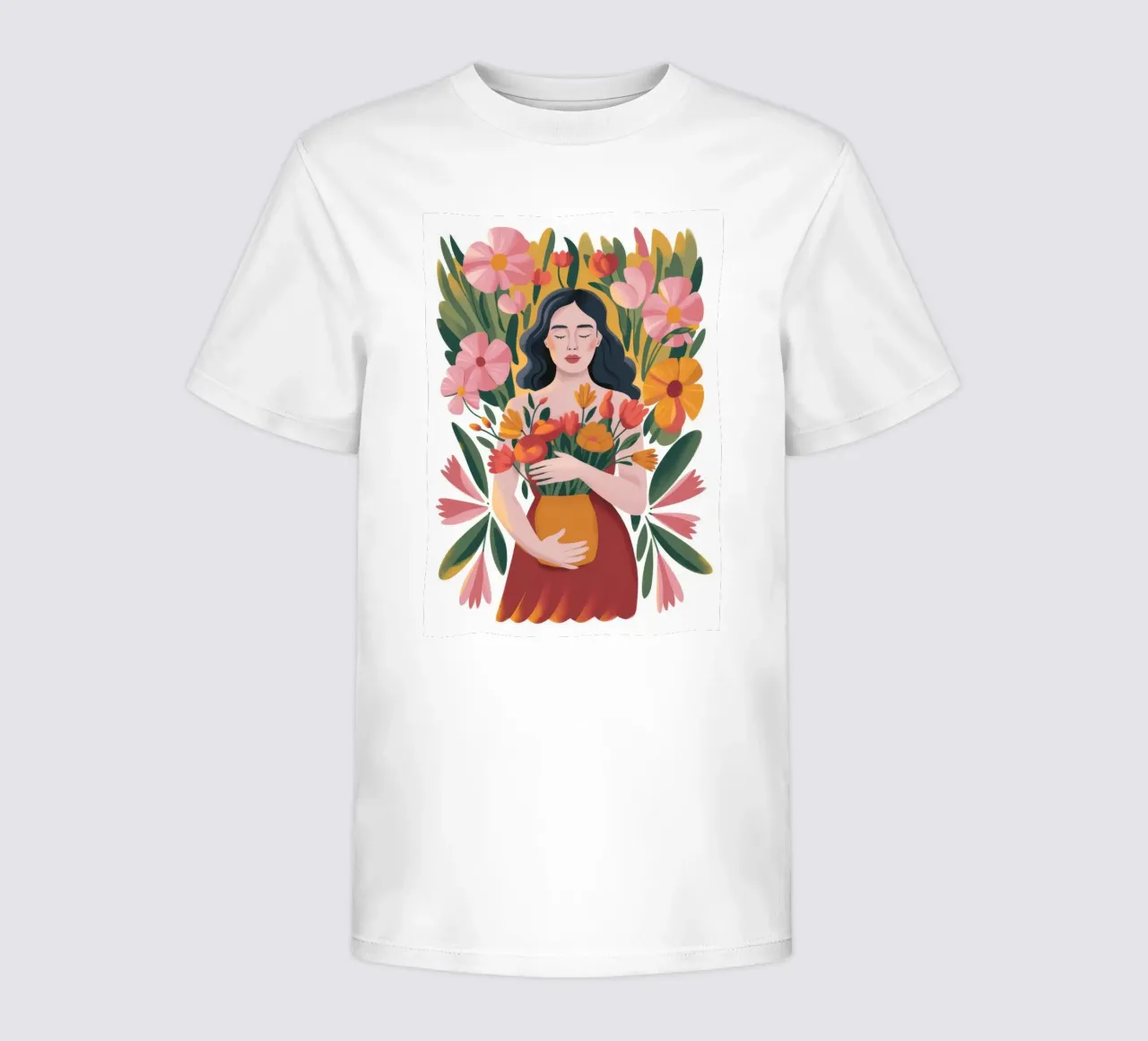 Floral Embrace Serenity kids t-shirt by Nebula Verse