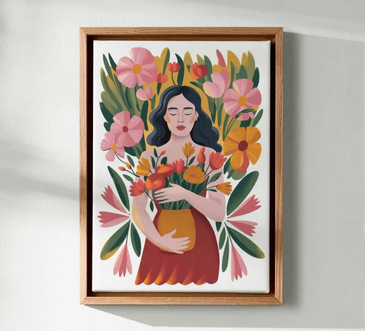 Floral Embrace Serenity canvas by Nebula Verse