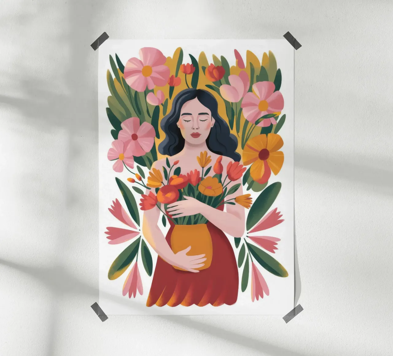 Floral Embrace Serenity hahnemühle by Nebula Verse