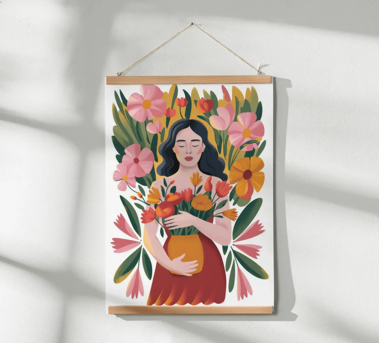 Floral Embrace Serenity hahnemühle by Nebula Verse