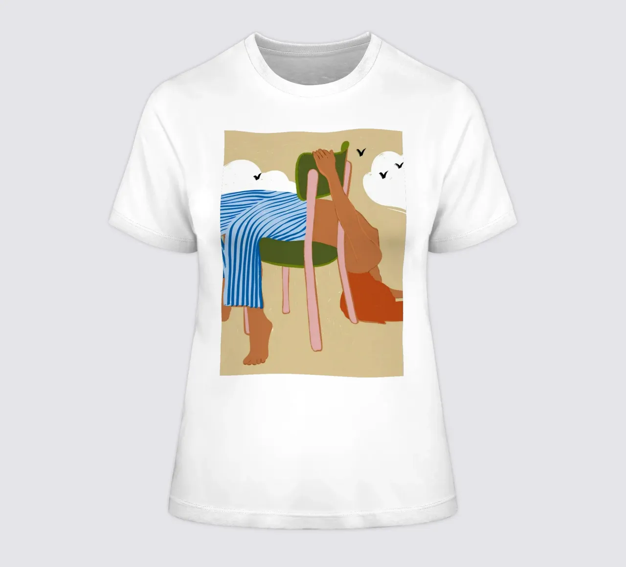 Smoking Up Clouds Eccentrico Weekend Vibes Hippie Boho Concept t-shirt da donna da 83oranges