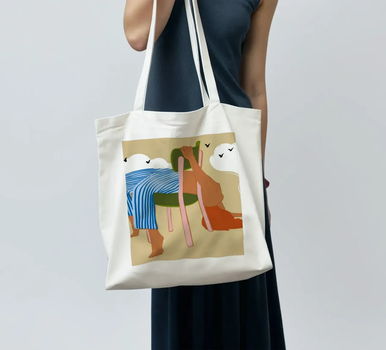 Smoking Up Clouds Eccentrico Weekend Vibes Hippie Boho Concept borsa in juta da 83oranges