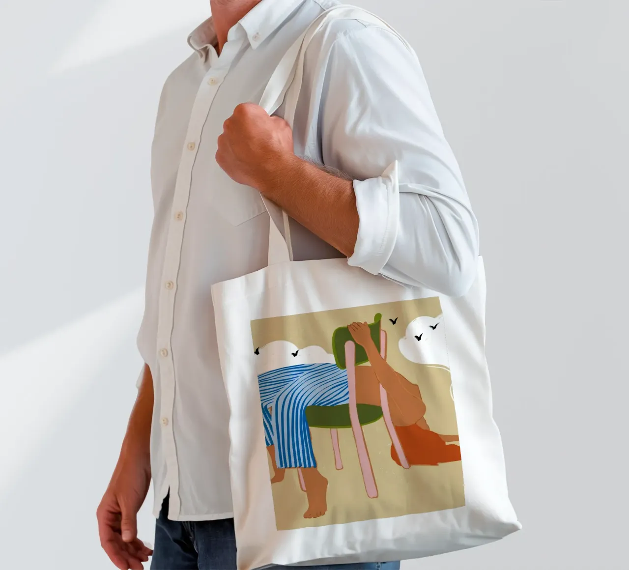 Smoking Up Clouds Eccentrico Weekend Vibes Hippie Boho Concept borsa in juta da 83oranges