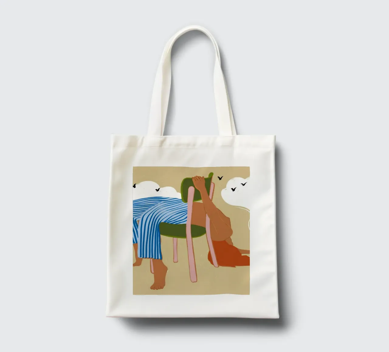 Smoking Up Clouds Eccentrico Weekend Vibes Hippie Boho Concept borsa in juta da 83oranges
