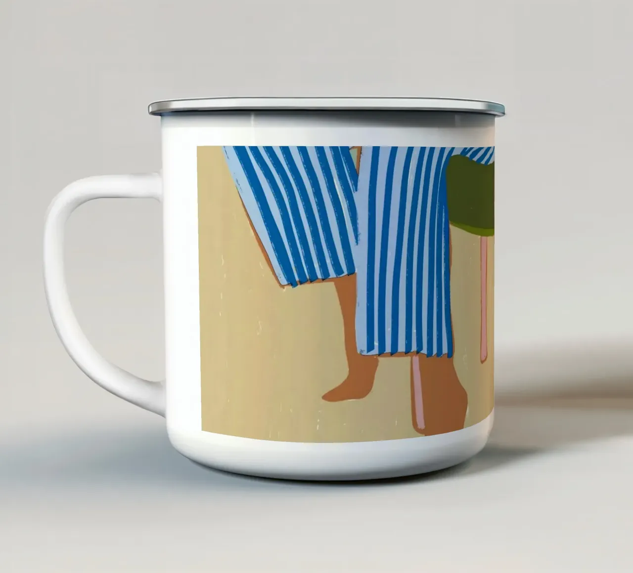 Smoking Up Clouds Eccentrico Weekend Vibes Hippie Boho Concept tazza in smalto da 83oranges