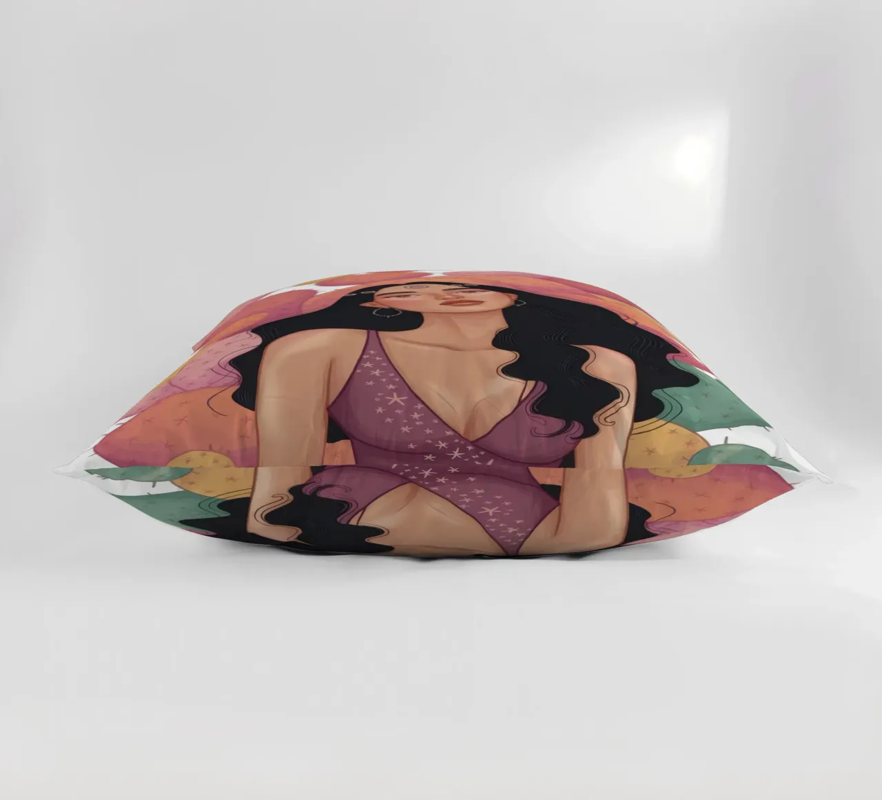 Cactus Allure Majesty decorative cushion by Nebula Verse