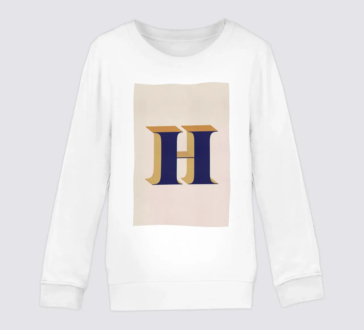 Blue H felpa bambino da daylight design studio