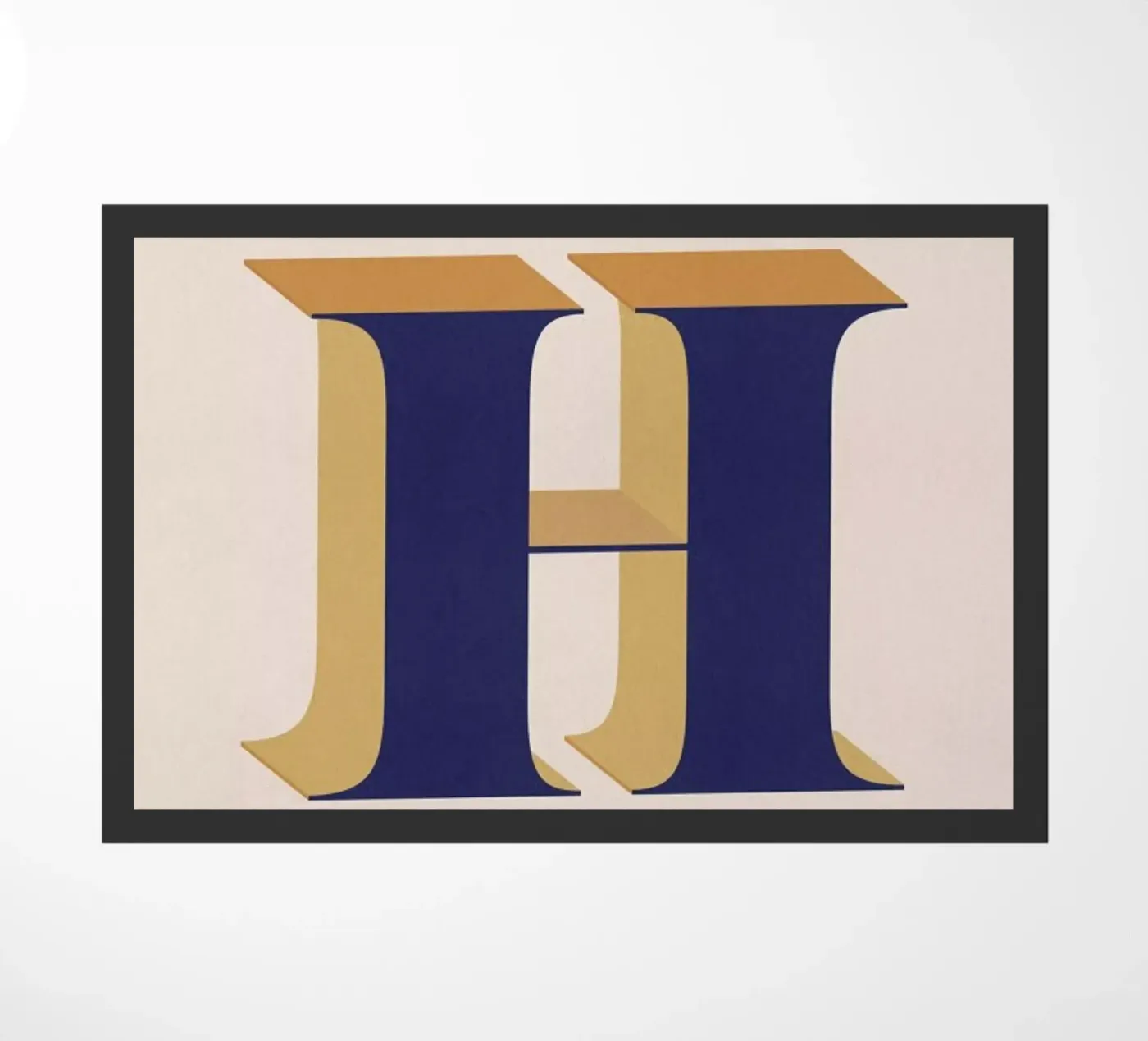 Blue H deurmat van daylight design studio