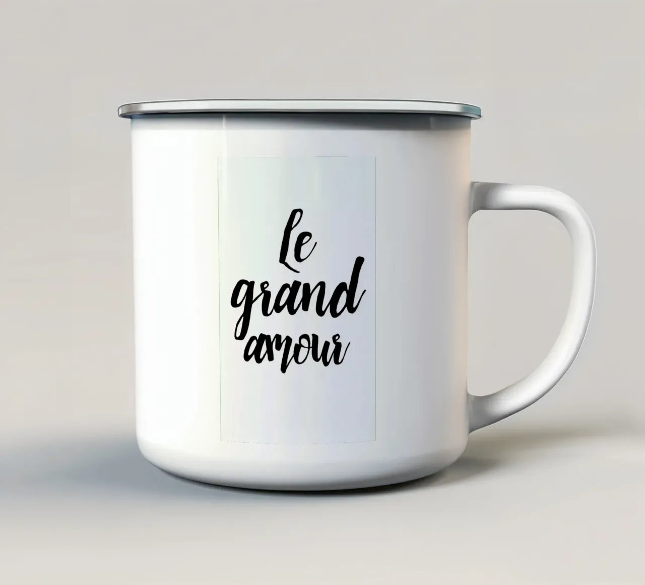 Le grand amour tazza in smalto da typed
