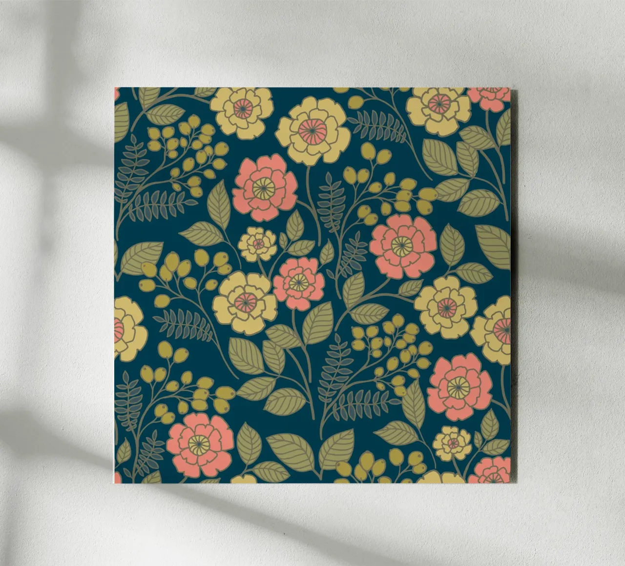 Whimsical floral pattern alluminio dibond da AnnelyBlooms