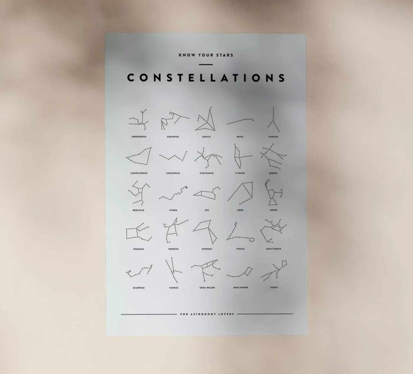 Constellation Chart pellicola backlit da daylight design studio